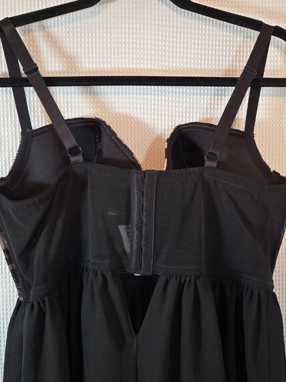 Torrid 1X Black Lace Leopard Babydoll Underwire Lingerie Top NWT - Picture 4 of 7